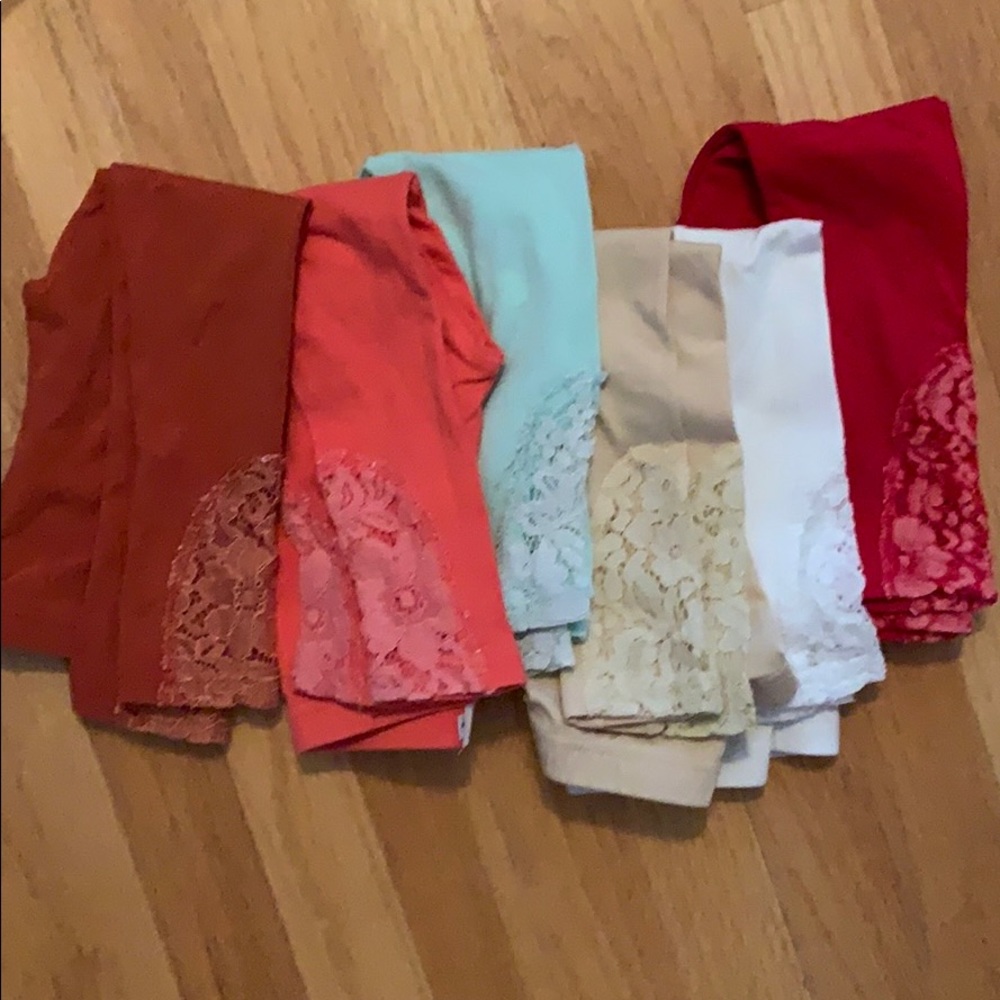 LACE LEGGINGS, 6 pack!